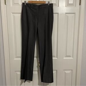 Elie Tahari Charcoal Grey Wide Leg Trouser Pants Womens 12 Dress Pants Wool